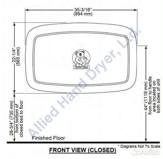 Настенный пеленальный столик Koala Kare. Новый