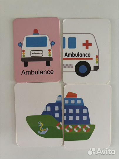 Детские карточки на английском. Карточки-пазлы