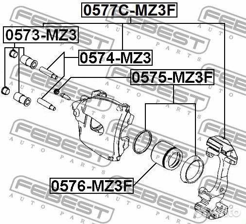 Втулка направляющая суппорта тормозного
