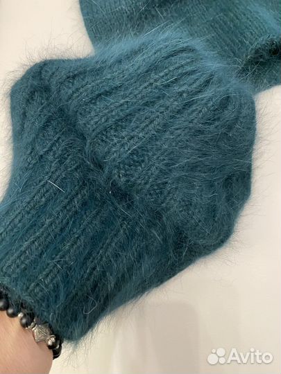Шапочка, манишка, бактус из пуха норки