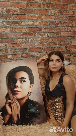 Портрет по фото, фотопечать на холсте в Казани