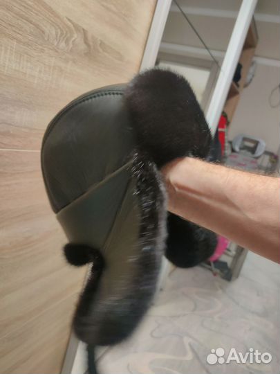 Норковая шапка мужская новая 58