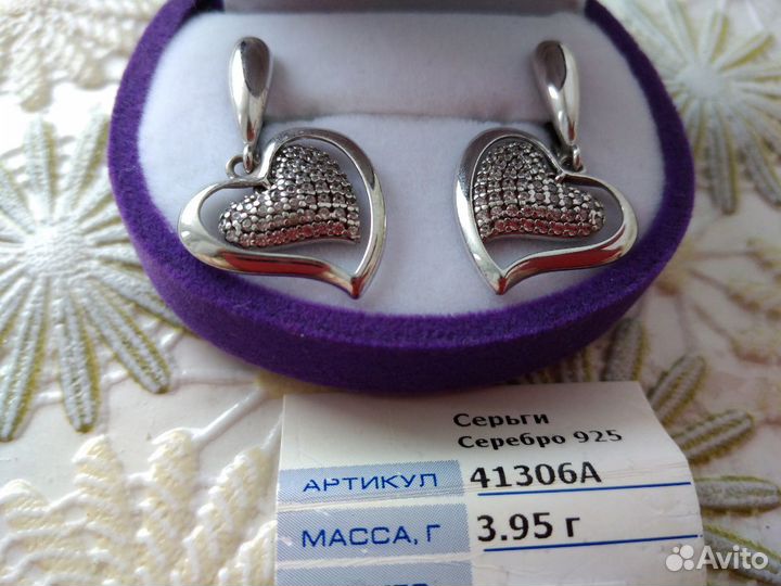 Серебранные серьги