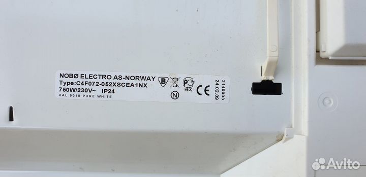 Обогреватель конвектор nobo electro AS-norway