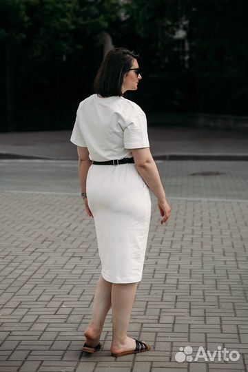 Платье-футболка из футера, размер L