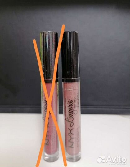 Жидкая помада NYX lingerie тон 12 и блеск тон 07