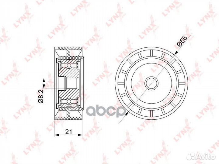 Ролик направляющий приводного ремня PB-7106 LYN