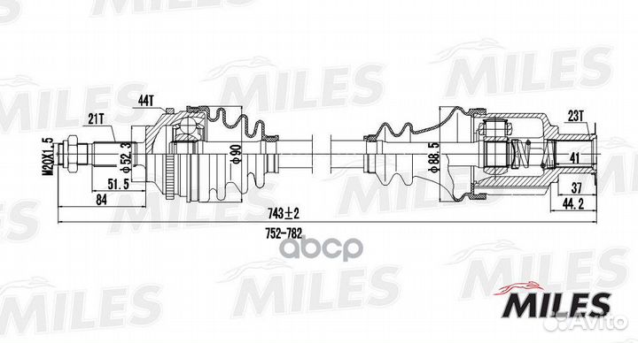 Привод в сборе правый renault megane 1.4-2.0 96