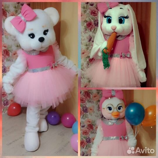 Ростовая кукла экспресс поздравление мишки зайки