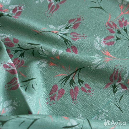 Ткань лен с хлопком 