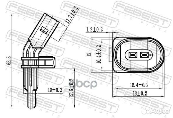 Датчик abs перед/зад прав/лев 23606015 Febest