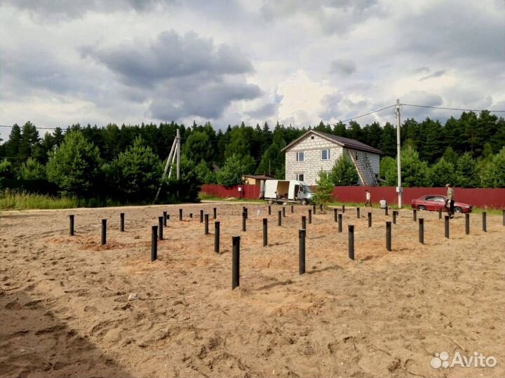 Свайно винтовой фундамент под ключ