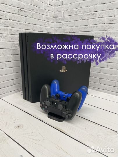 Приставка PS4 PRO 1Тб 3 ревизия + 2 геймпада