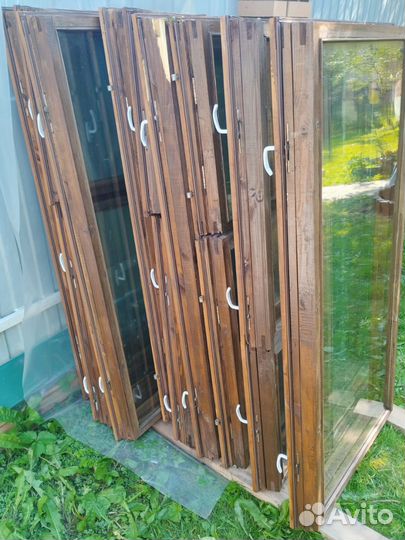 Деревянные окна со стеклопакетом бу