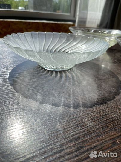 Ваза хрустальная стекло для фруктов СССР