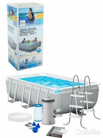 Каркасный бассейн intex-26787 3.00-1.75-80см