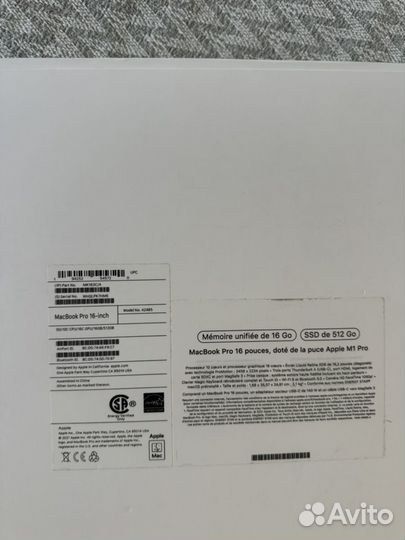 Apple MacBook Pro 16 m1 2021 512gb