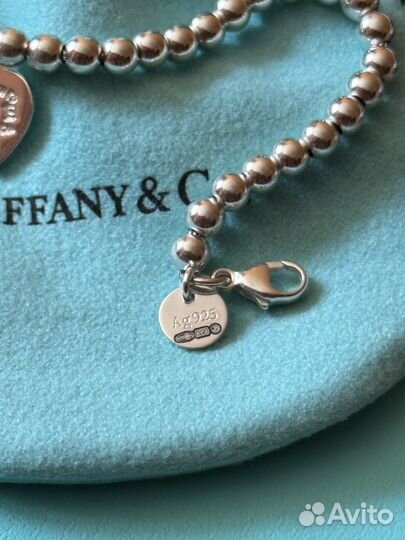 Браслет Tiffany оригинал Blue heart новый