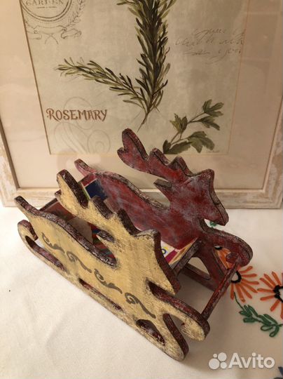 Санки новогодние декоративные