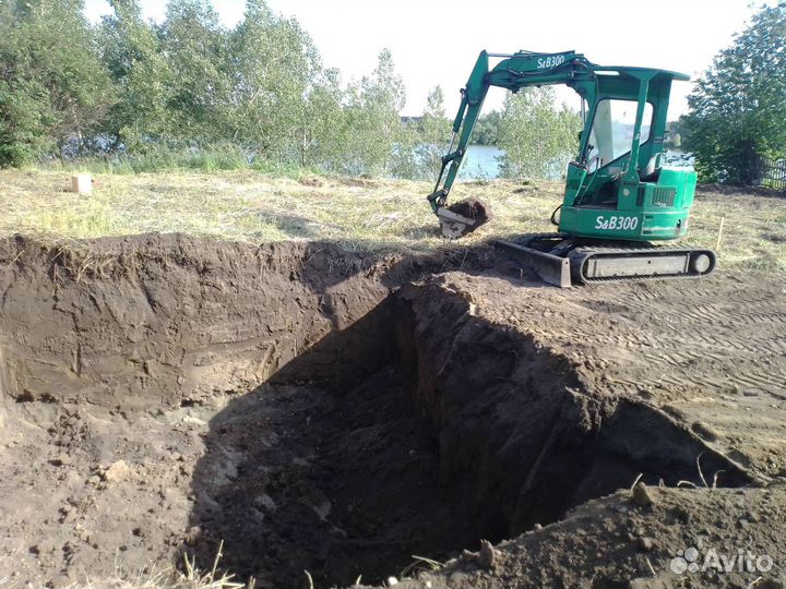 Услуги мини-эксковатора,буроям
