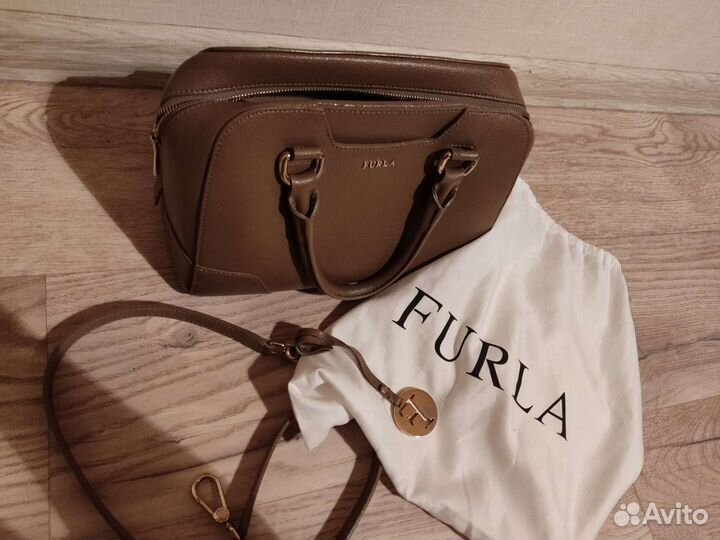 Сумка furla оригинал бежевая