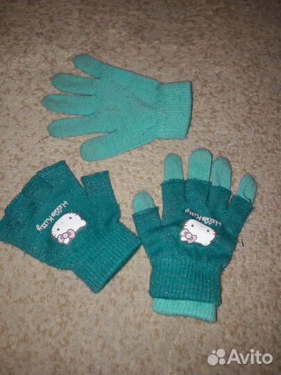 Шапка, шарф, перчатки Hello Kitty