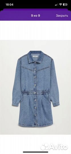 Джинсовое платье mango L