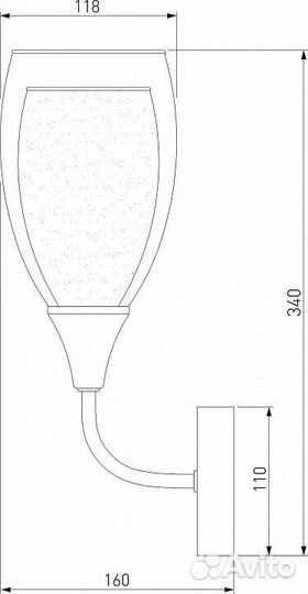 Бра Eurosvet Cosmic 50285/1 золото