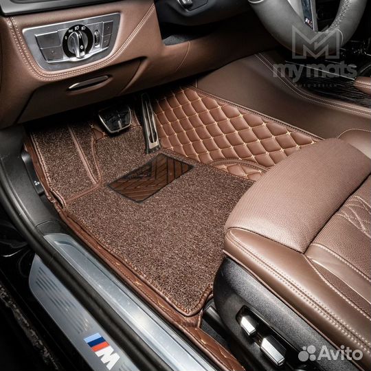 3Д коврики из экокожи для BMW 7 series 2015-2023г