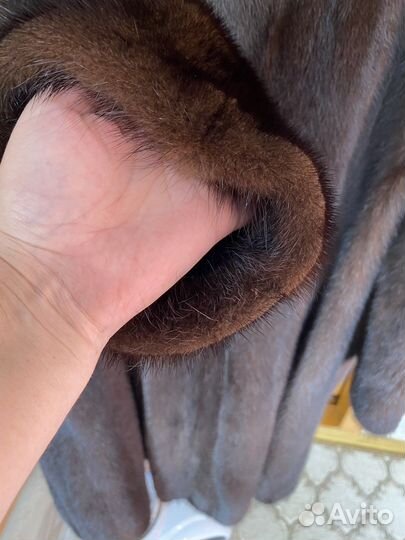 Шуба норковая с капюшоном