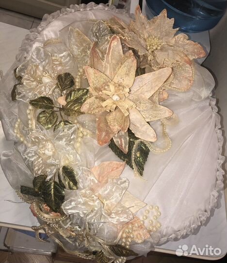 Свадебная корзина, бокалы,свечи торг