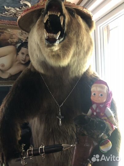 Искусственное чучело мишки