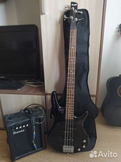 Бас гитара ibanez + комбик