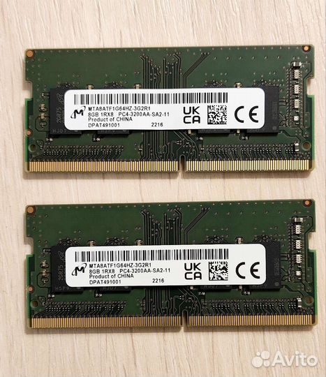 Оперативная память ddr4 8gb Micron