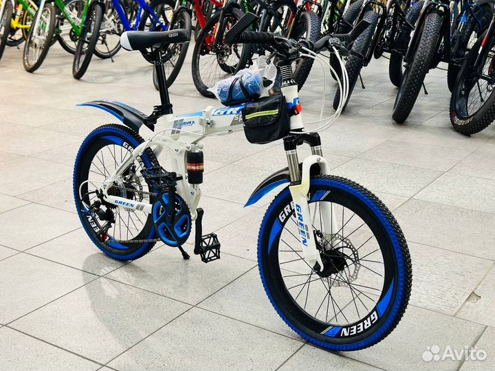 Велосипед складная рама 24R 2023г (бело-синий)