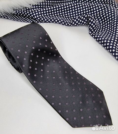 Шёлковые чёрные галстуки Eton Оригинал