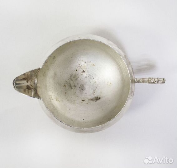 Набор Поднос, сахарница и сливочник, мельхиор, сер