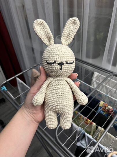 Вязаный грызунок + игрушка Заяц