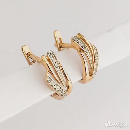 Серьги Золото 585 масса 2,37 г