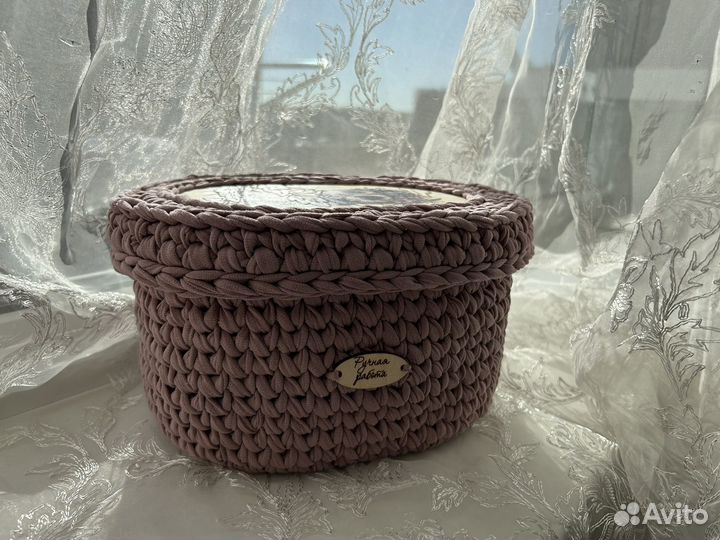 Интерьерные корзинки из трикотажной пряжи