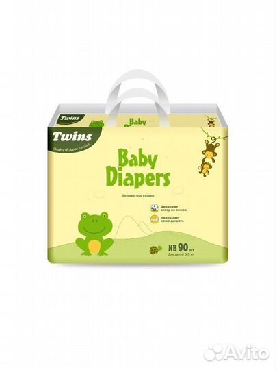 Детские подгузники, трусики Twins S, M, L, XL