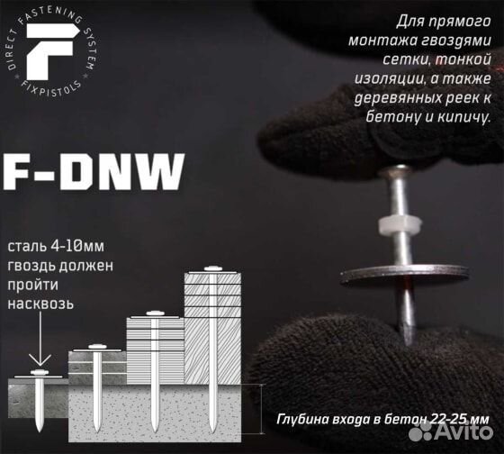 Гвозди F-DNW22 100шт/уп