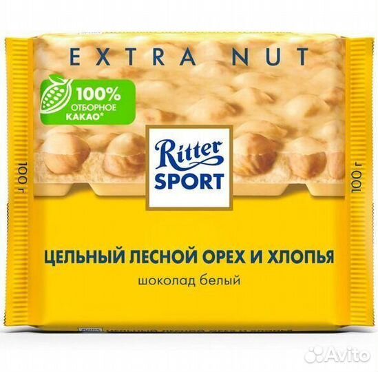 Ritter Sport Белый Цельный Лесной Орех и Хлопья