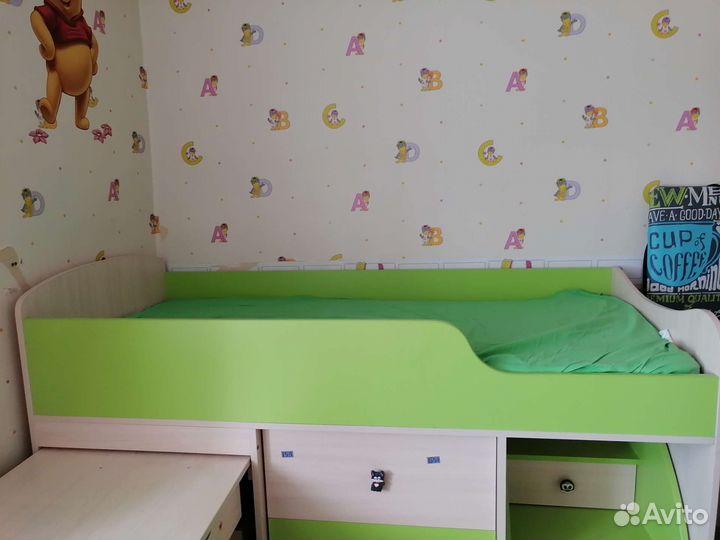 Детская кроватка трансформер с комодом
