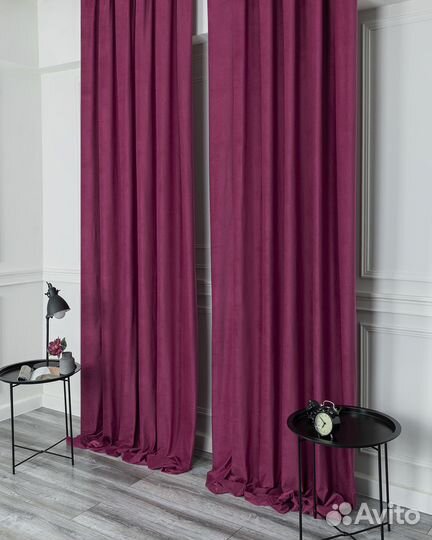 Портьеры бархат Беллиссимо Винный шторы