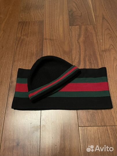 Шапочка и шарф gucci,MXO