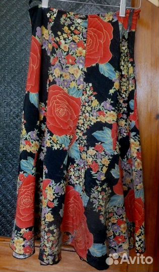 Юбка летняя с цветочным принтом