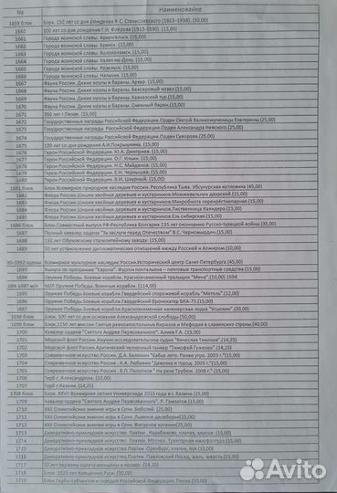Почтовые марки РФ 2013 набор