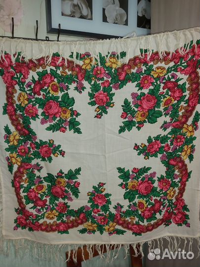 Павловопосадский платок шерсть СССР