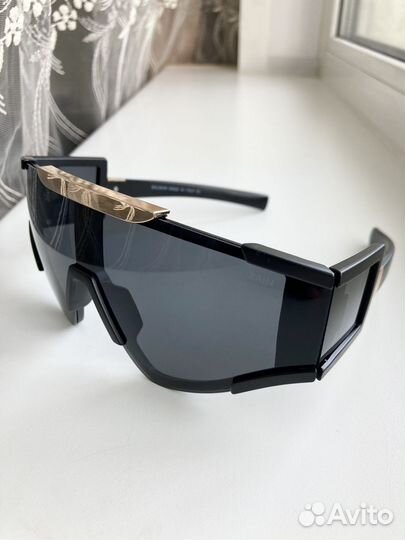 Очки Balmain спортивные солнцезащитные чёрные